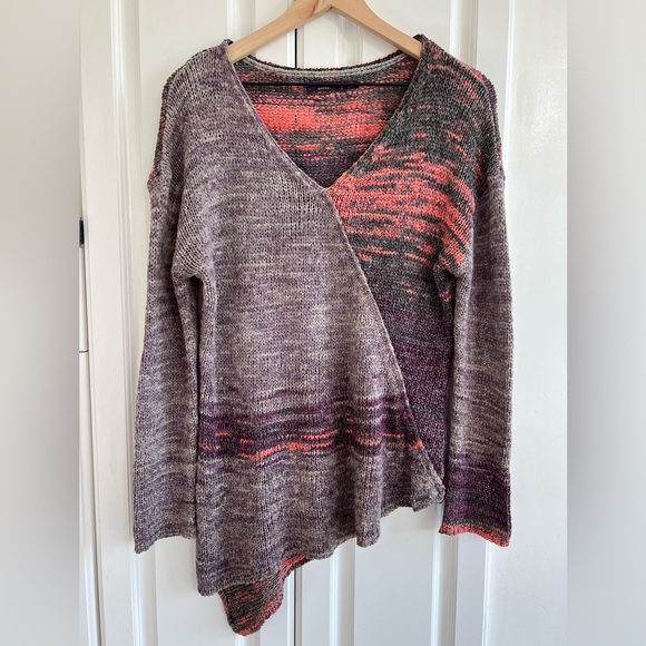 Prana Vignette V-Neck Knit Sweater Asymmetrical size Small - Picture 3 of 7